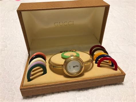 gucci bangle watch vintage|vintage gucci watch changeable.